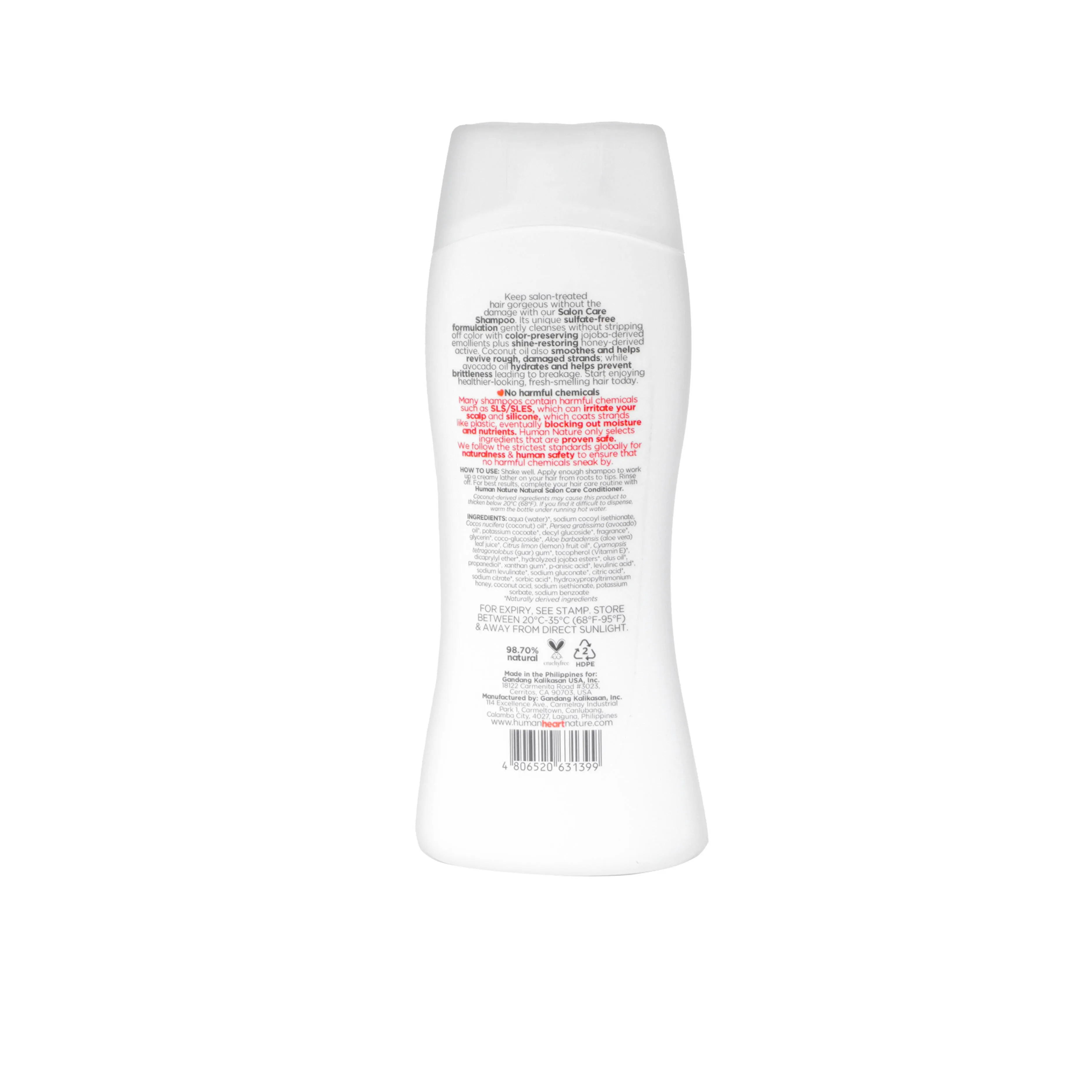 Human Nature Salon Care Shampoo 180ml