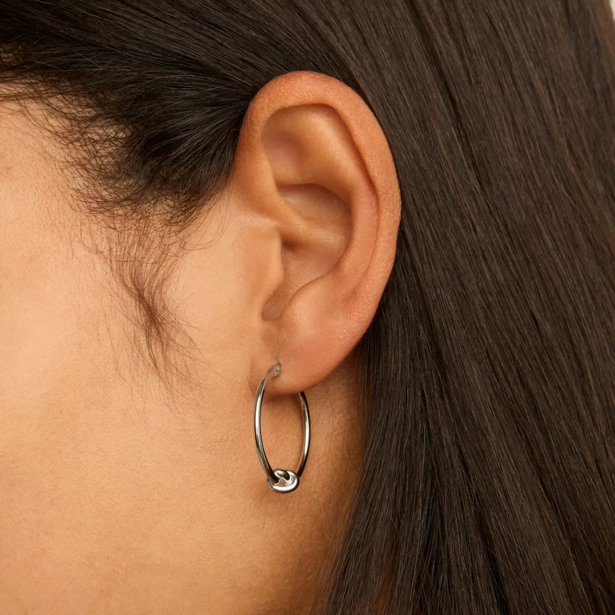 Nature’s Knot Hoop Earring | Sterling Silver