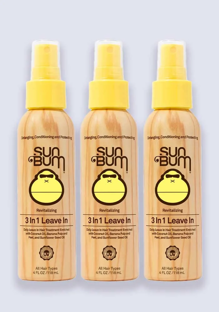 Sun Bum Revitalizing 3 in 1 Leave In Conditioner 118ml - 3 Pack Saver