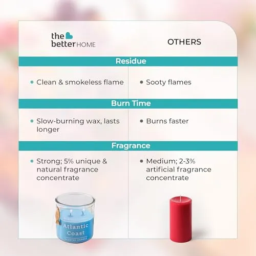 The Better Home Scented Candles (33Hrs Burn Time) Blue Water Scented Candles for Gift | Scented Candles for Home Decor | Scented Candles for Bedroom Bathroom | Home Decor Items | Aroma Candle