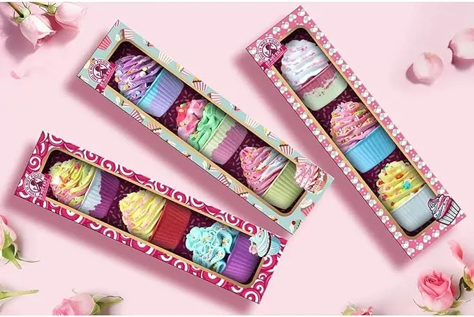 Winter in Venice Pamper Beautiful, Cupcake Bath Bombs, 9 Piece Set, 9 x 150g